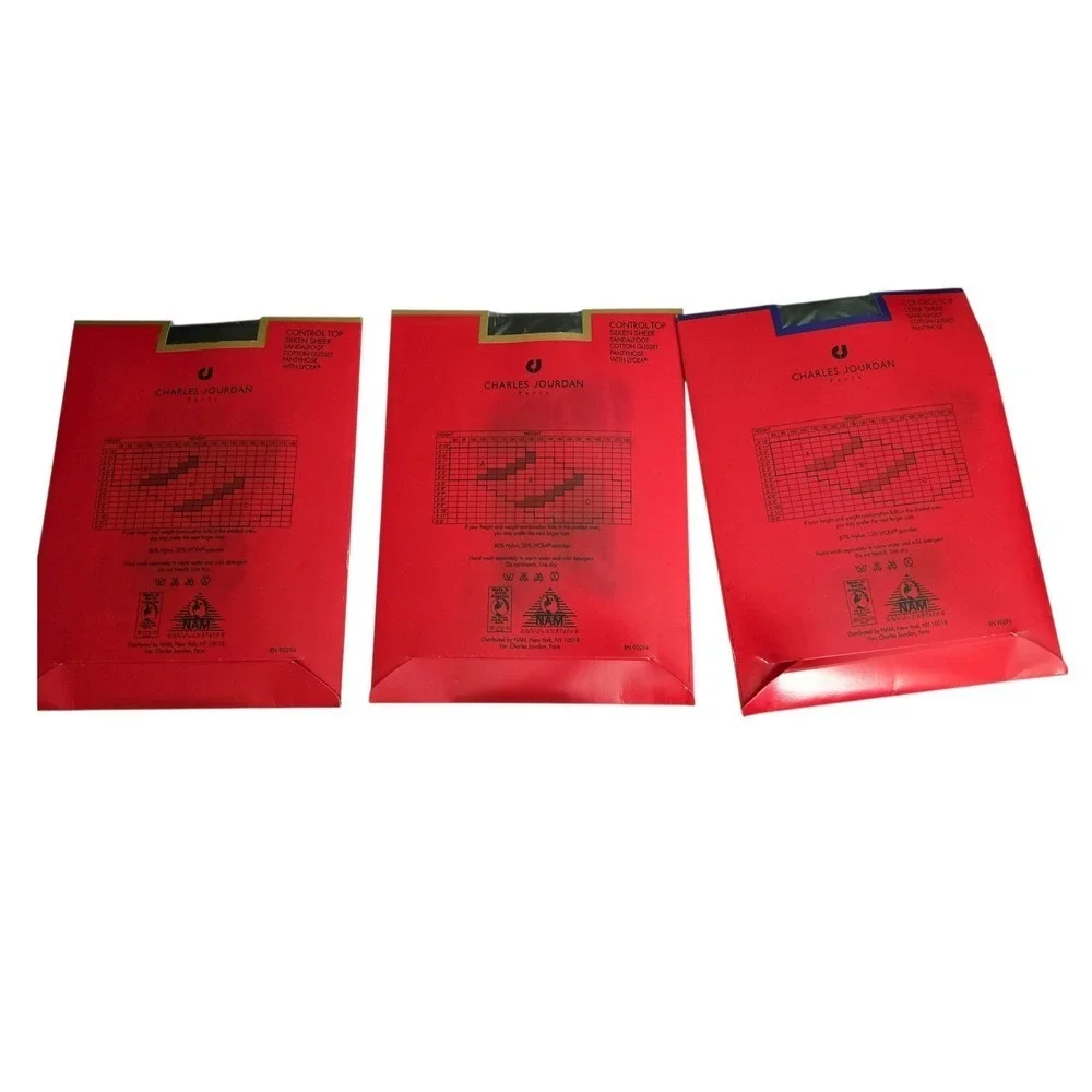 Charles Jourdan Paris Control Top‎ Sheer Pantyhose Tights 3 Pair Pack